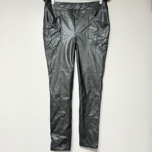 Sabrina Lauren Black Faux Leather‎ Pants, Size L